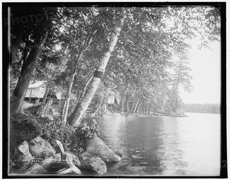 An Adirondack camp, c1902. Creator: William H. Jackson.
