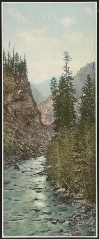 Canyon of Eagle River--west entrance, Colorado, c1899. Creator: William H. Jackson.