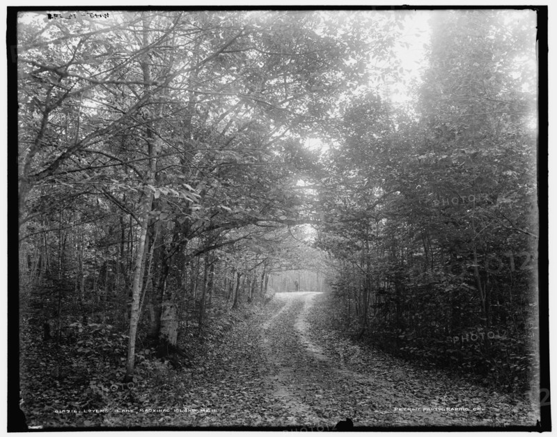 Lovers' Lane, Mackinac Island, Mich., (1902?). Creator: William H. Jackson.