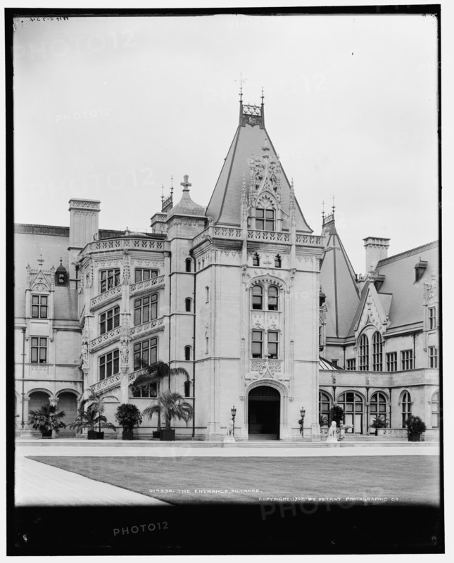 The entrance, Biltmore House, c1902. Creator: William H. Jackson.