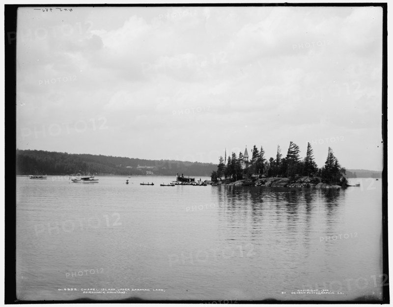 Chapel Island, Upper Saranac Lake, Adirondack Mountains, c1902. Creator: William H. Jackson.