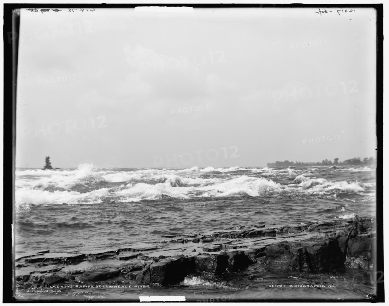 Lachine rapids, St. Lawrence River, between 1890 and 1901. Creator: William H. Jackson.