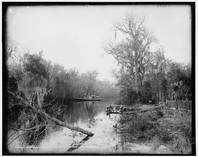 Brown's landing, Rice Creek, between 1880 and 1897. Creator: William H. Jackson.