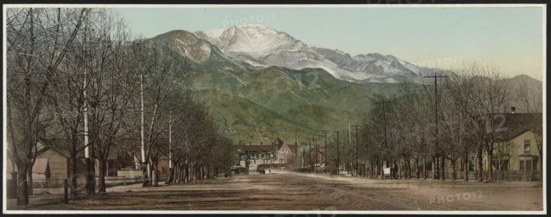 Pike's Peak Avenue, Colorado Springs, Colorado, c1898. Creator: William H. Jackson.