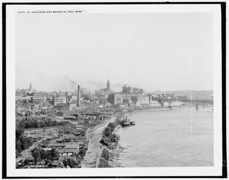St. Paul from High Bridge, St. Paul, Minn., c1902. Creator: William H. Jackson.
