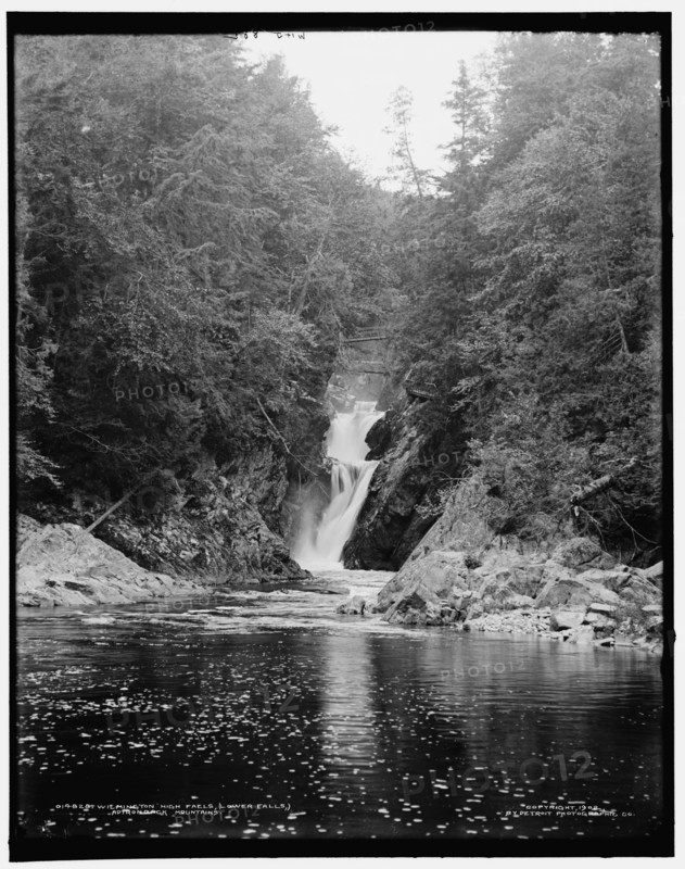Wilmington High Falls, lower falls, Adirondack Mountains, c1902. Creator: William H. Jackson.