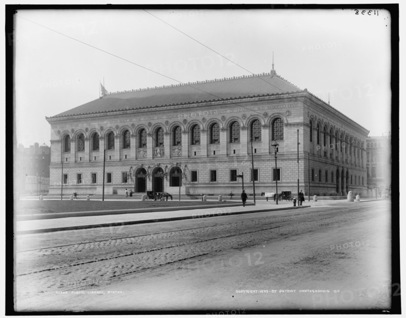 Public Library, Boston, c1899. Creator: Unknown.