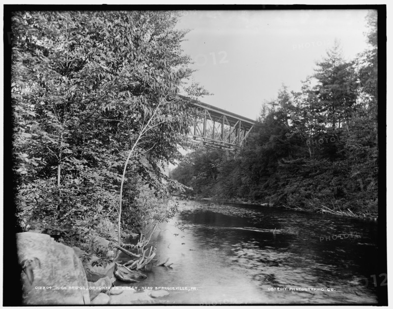 High Bridge, Brodhead's Creek near Spragueville, Pa., between 1890 and 1901. Creator: Unknown.