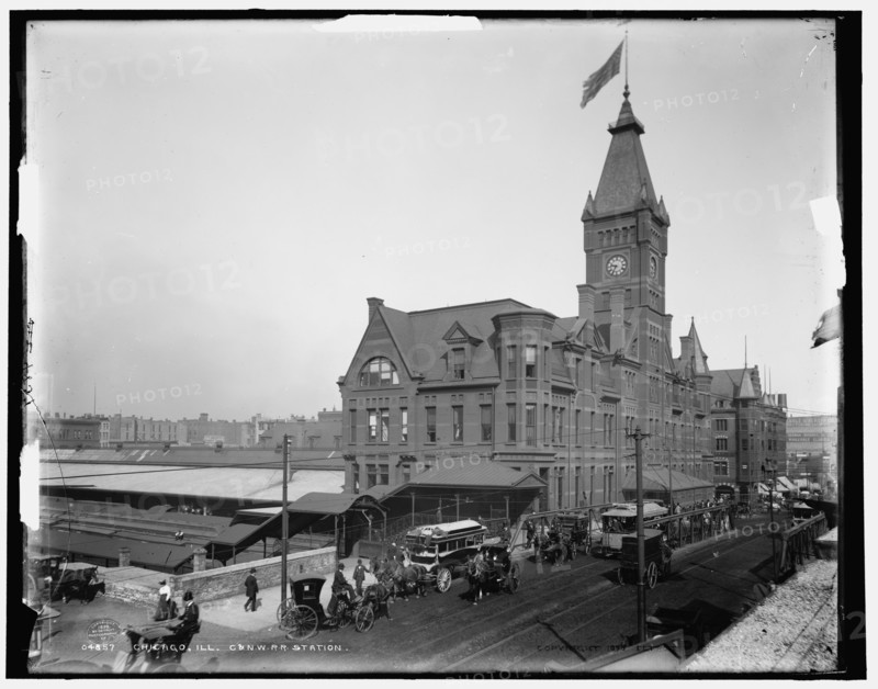 Chicago, Ill., C. & N.W. R.R. station, c1898. Creator: Unknown.