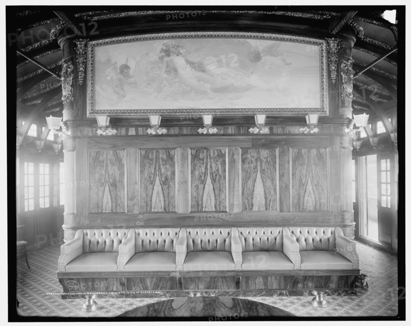 Decorations in convention hall, Str. City of Cleveland, Detroit & Cleveland Navigation Co., c1908. Creator: Unknown.
