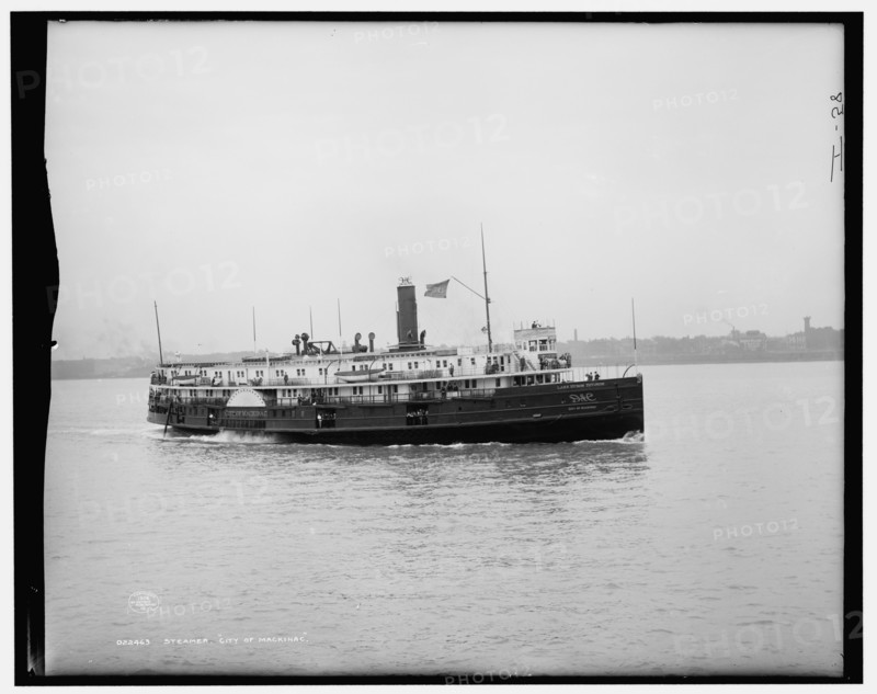 Steamer City of Mackinac, Detroit & Cleveland Navigation Co., c1908. Creator: Unknown.