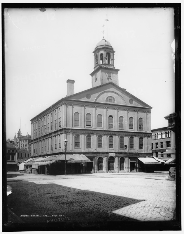 Faneuil Hall, Boston, between 1890 and 1899. Creator: Unknown.