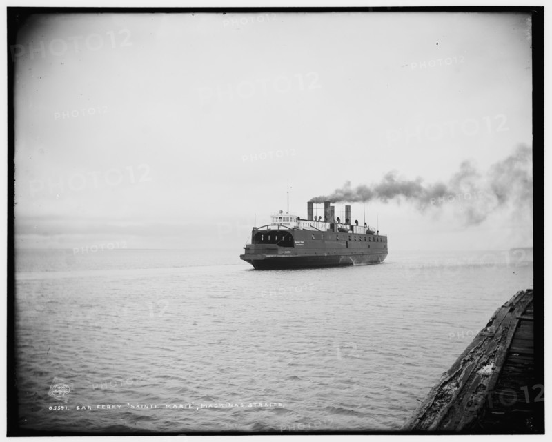Car ferry Sainte Marie, Mackinac Straits, c1900. Creator: Unknown.