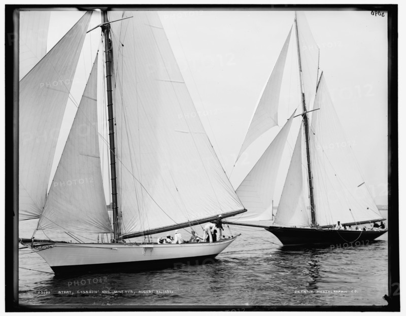 Start, Gossoon and Minerva, 1890 Aug 26. Creator: Unknown.