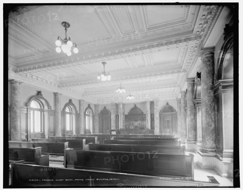 Probate court room, Wayne County Building, Detroit, c1902. Creator: Unknown.