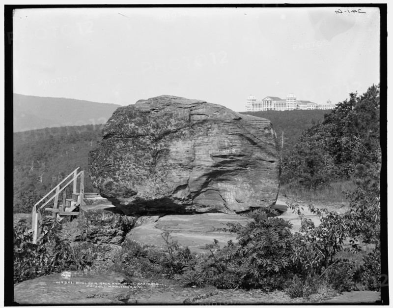 Boulder Rock and Hotel Kaaterskill, Catskill Mountains, N.Y., (1902?). Creator: Unknown.