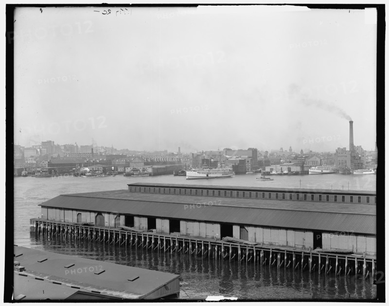 Boston harbor from East Boston, Mass., c1906. Creator: Unknown.