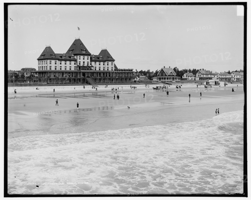 Fiske House and beach, Old Orchard, Me., c1904. Creator: Unknown.
