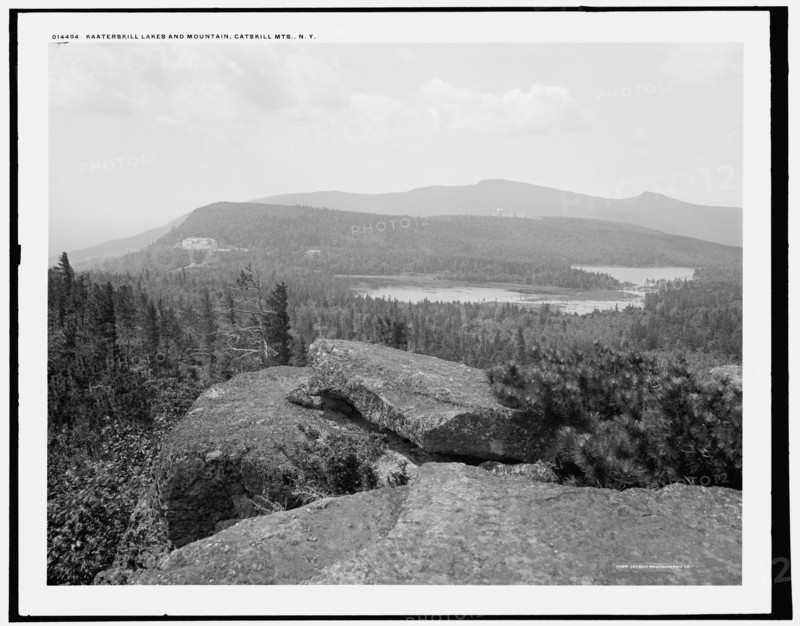 Kaaterskill lakes and mountain, Catskill Mts., N.Y., c1902. Creator: Unknown.