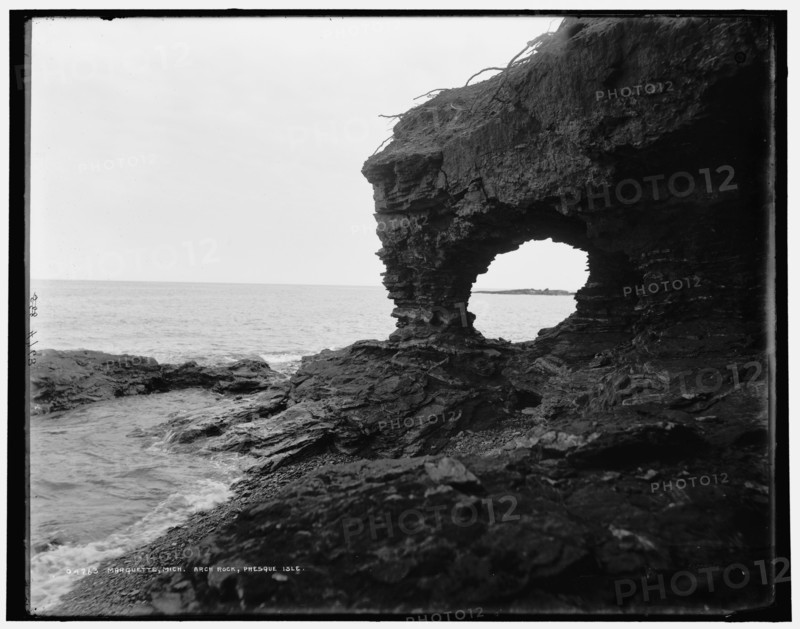 Marquette, Mich., Arch Rock, Presque Isle, between 1880 and 1899. Creator: Unknown.