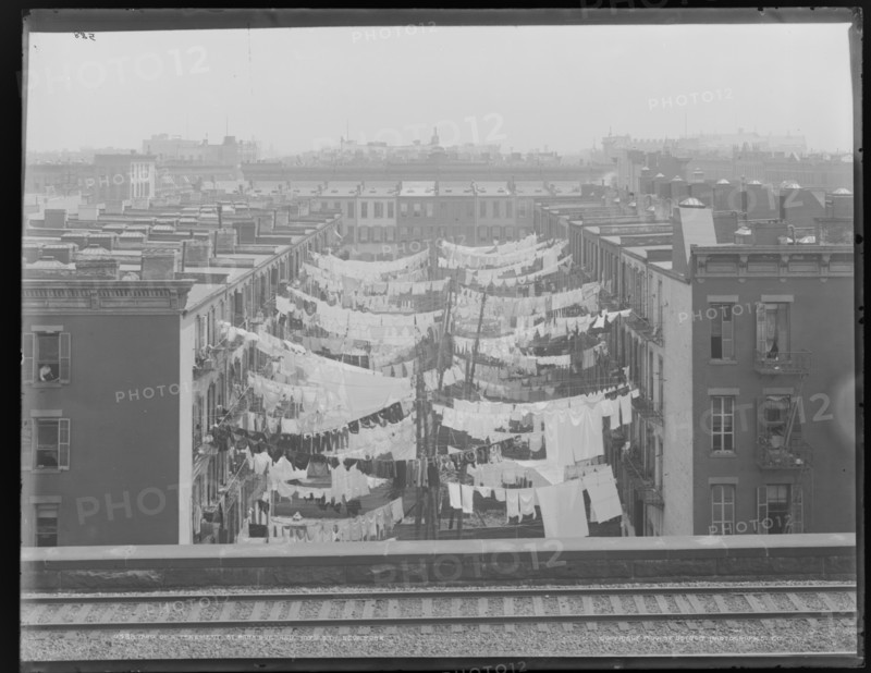 Yard of a tenement at Park Ave. Avenue and 107th St., New York, c1900. Creator: Unknown.