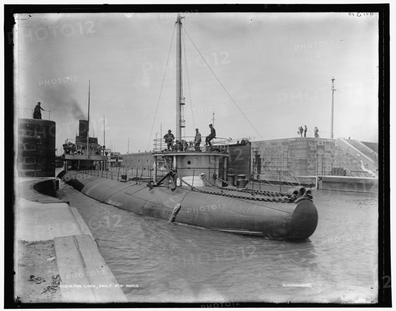 Poe Lock, Sault Ste. Marie, between 1890 and 1899. Creator: Unknown.