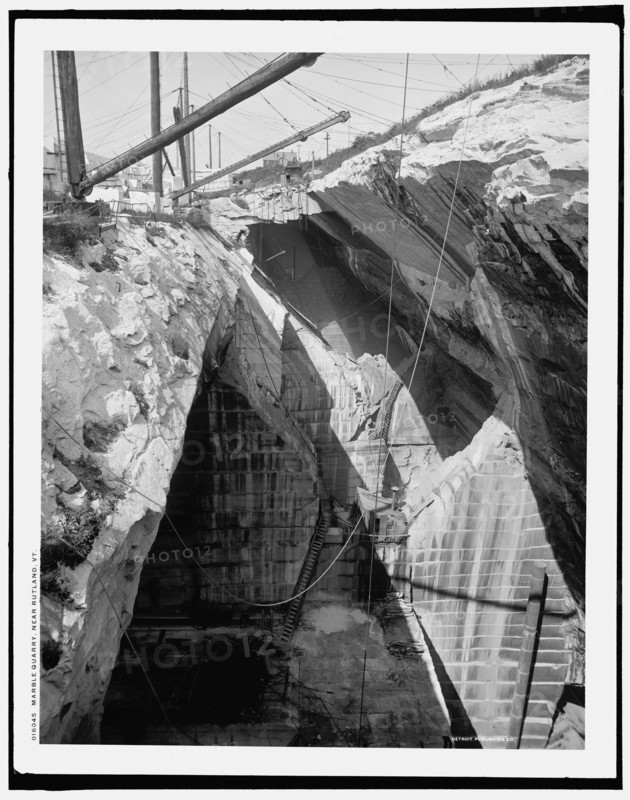 Marble quarry, near Rutland, Vt., between 1900 and 1906. Creator: Unknown.