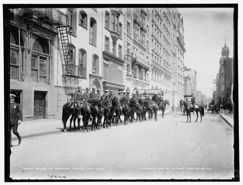 Squad of mounted police, New York, c1905. Creator: Unknown.