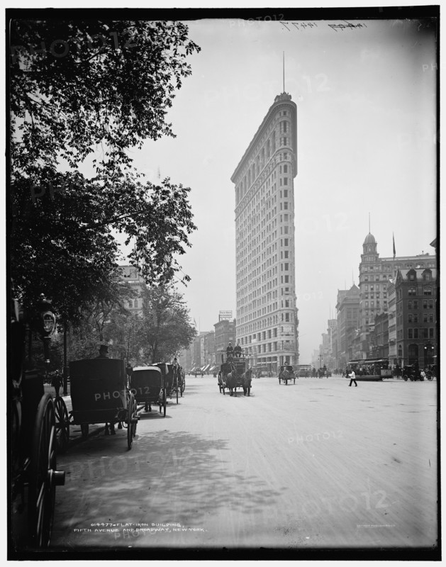 Flat-Iron Building i.e. Flatiron, Fifth Avenue and Broadway, New York, c1902. Creator: Unknown.