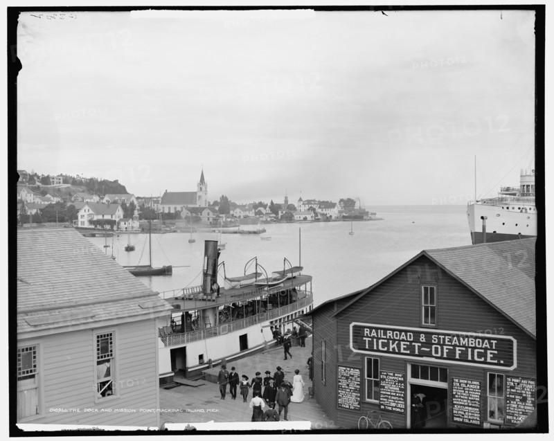 Dock and Mission Point, Mackinac Island, Mich., between 1901 and 1906. Creator: Unknown.