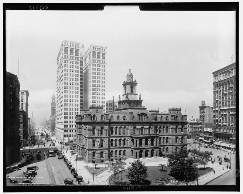 The Heart of Detroit, Mich., between 1910 and 1915. Creator: Unknown.