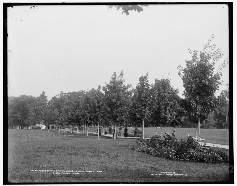 Walk to the spring house, Poland Spring Hotel, South Poland, Maine, c1900. Creator: Unknown.