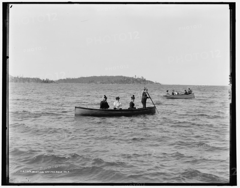 Boating off Presque Isle, between 1880 and 1899. Creator: Unknown.