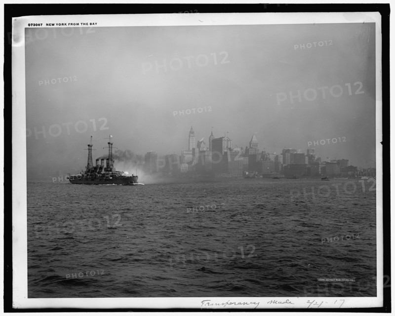 New York from the bay, c.between 1910 and 1920. Creator: Unknown.