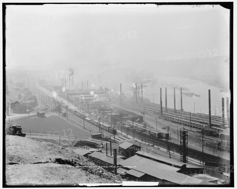 Jones and Laughlin steel mills, Pittsburgh, Pa., between 1900 and 1915. Creator: Unknown.
