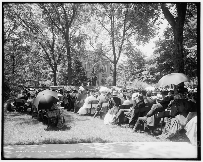 Commencement exercises, U. of M., Ann Arbor, Mich., c1908. Creator: Unknown.