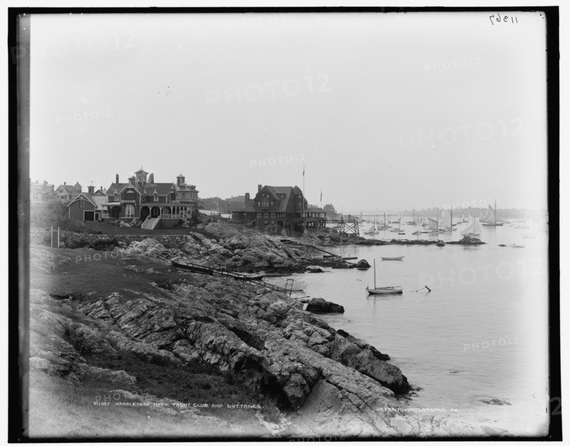 Marblehead Neck Yacht Club and cottages, between 1890 and 1899. Creator: Unknown.