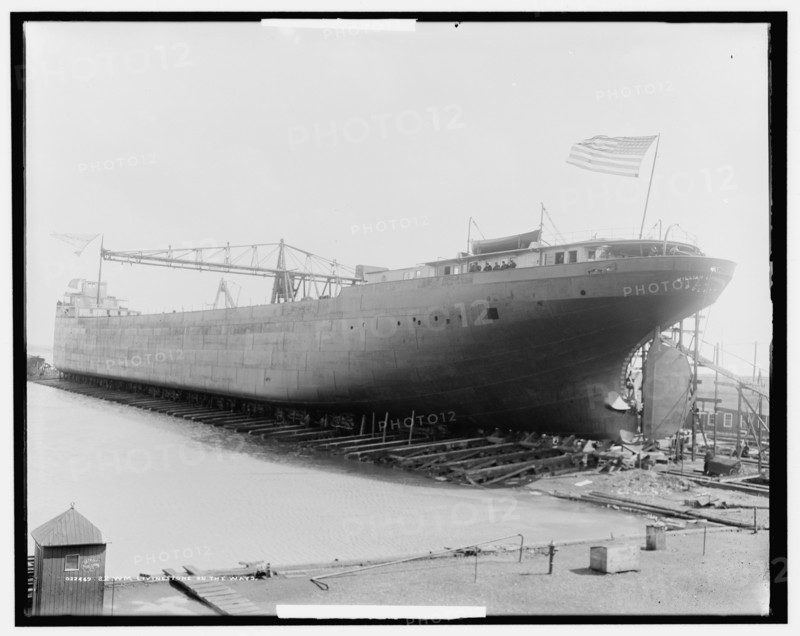 S.S. Wm. Livingstone on the ways, 1908. Creator: Unknown.