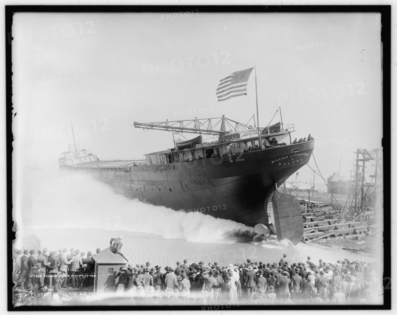 Launch of S.S. Livingstone, c1908. Creator: Unknown.