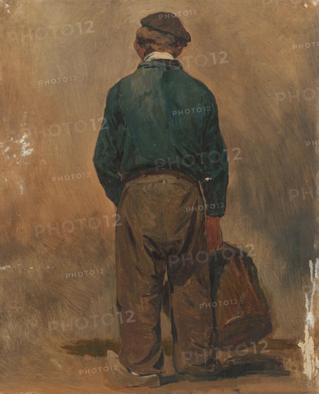 Fisherman with basket, seen from behind, c.1800-c.1900.  Creator: Jan Weissenbruch.