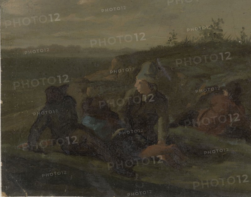 Peasants Resting in a Meadow, 1770-1825. Creator: Simon Andreas Krausz.