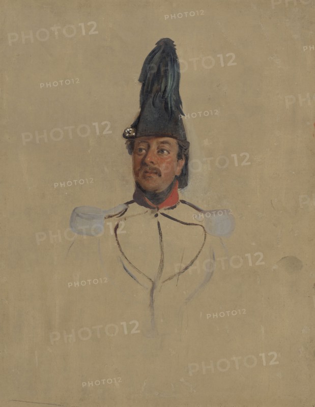 Portrait study of Captain T.S. Nabal, 1819-1860.  Creator: Nicolaas Pieneman.