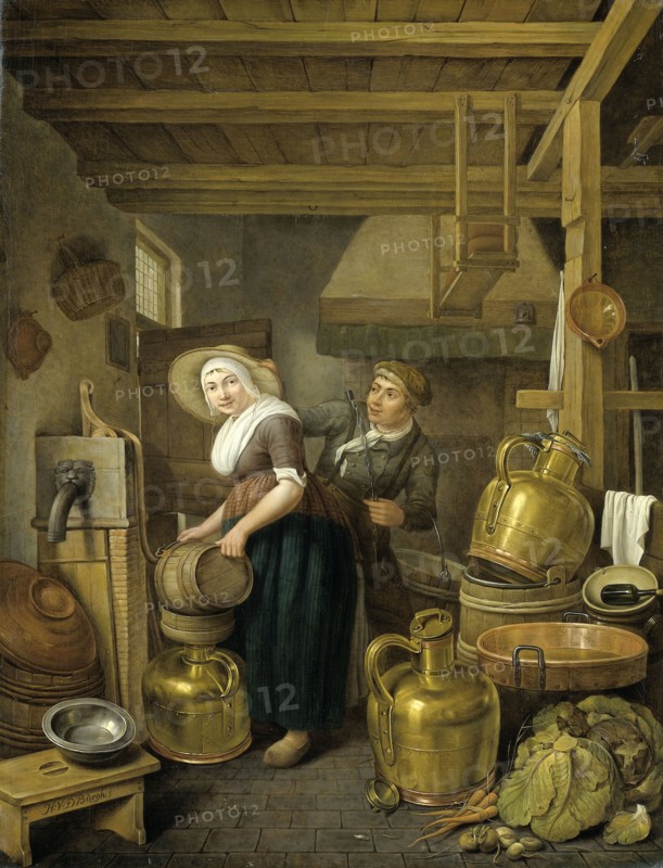 After Milking Time, c1650.  Creator: Hendrick van der Burch.