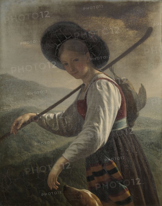 Swiss Peasant Woman, 1820-1821. Creator: Cornelis Cels.