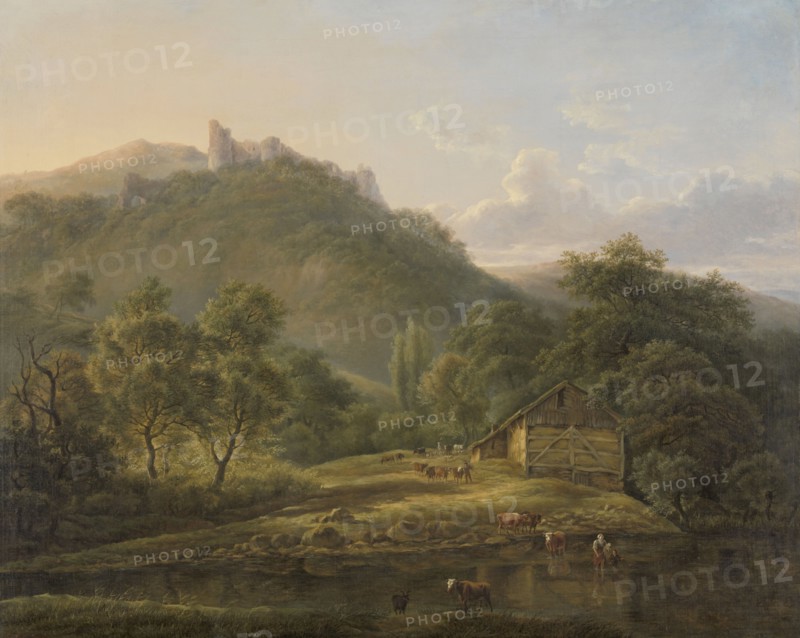 On the Sambre River, 1826-1828. Creator: Edouard Delvaux.