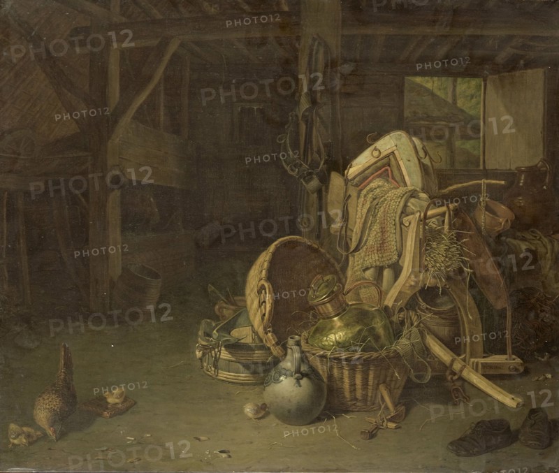 Still Life in a Stable, 1824. Creator: Franciscus Cornelis Knoll.