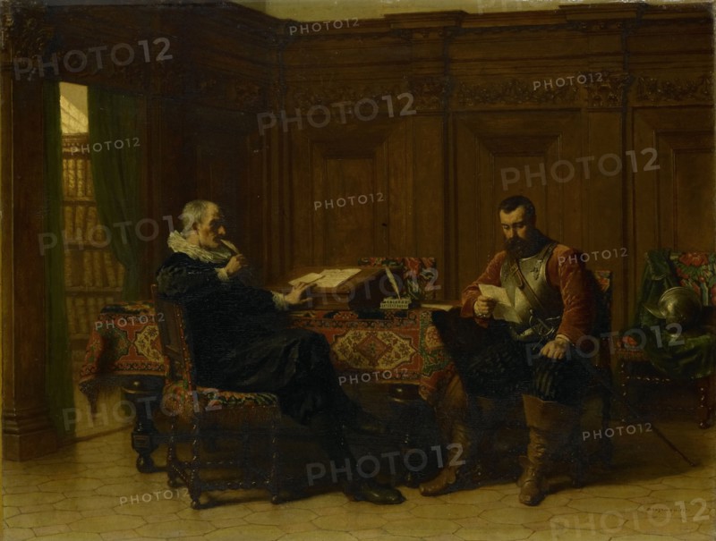 Two Men in a Seventeenth-century Interior, Called 'A Conference', 1870. Creator: Lambertus Lingemans.