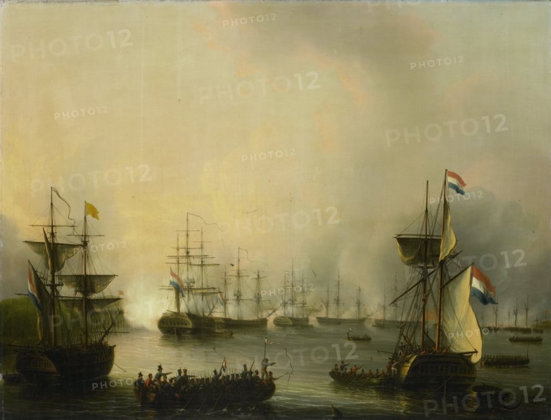 The Bombardment of Palembang, Sumatra, 24 June 1821, 1821-1848. Creator: Martinus Schouman.
