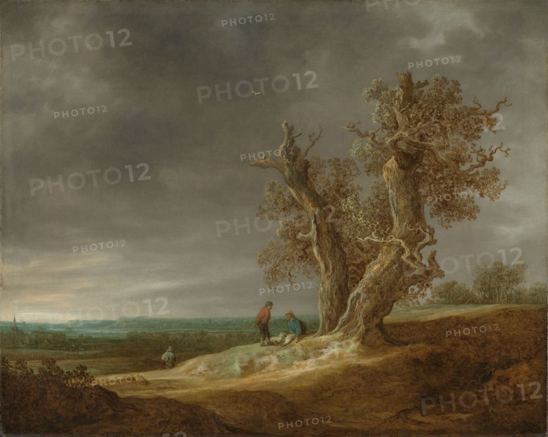 Landscape with Two Oaks, 1641. Creator: Jan van Goyen.