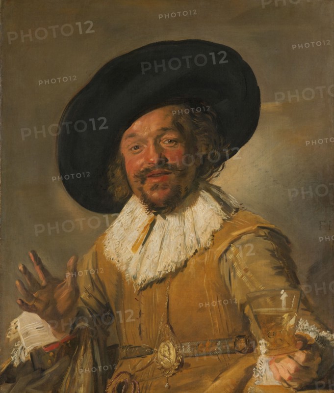 A Militiaman Holding a Berkemeyer, Known as the 'Merry Drinker', c.1628-c.1630. Creator: Frans Hals.